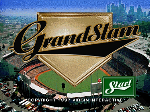 Grand Slam title screen for Sega Saturn